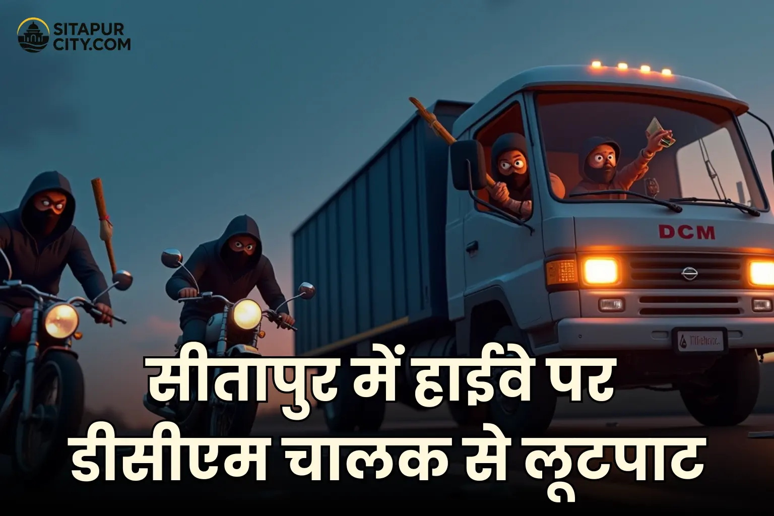 dcm driver robbery on highway sitapur