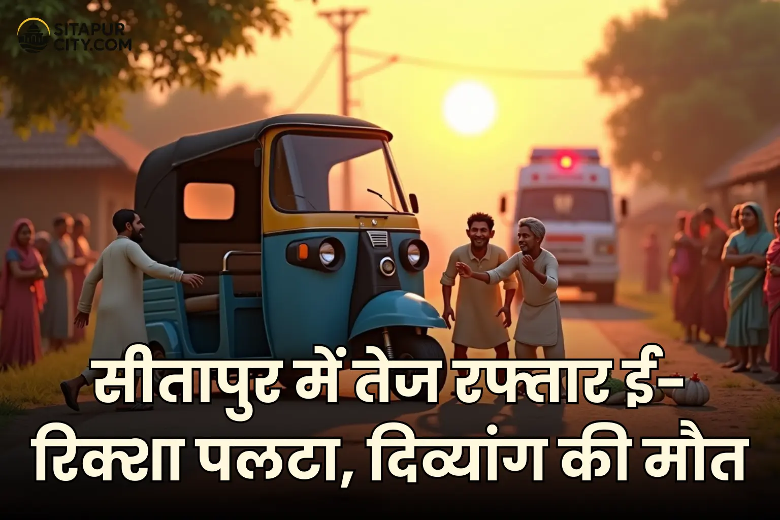 e rickshaw accident sitapur