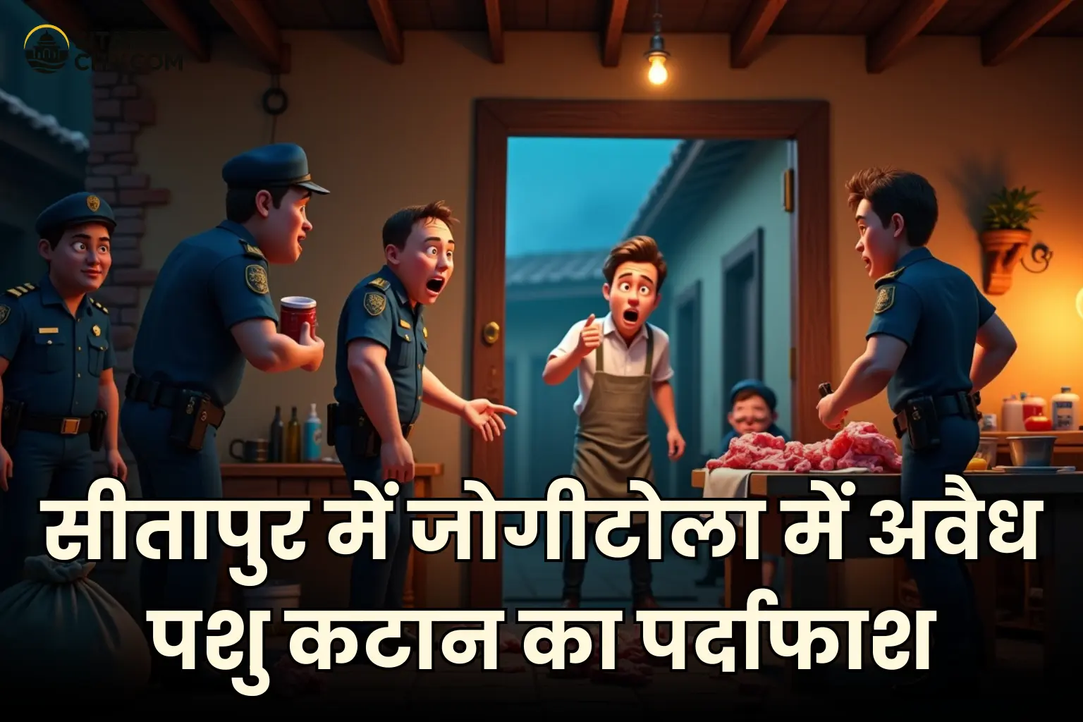 illegal animal slaughter in sitapur