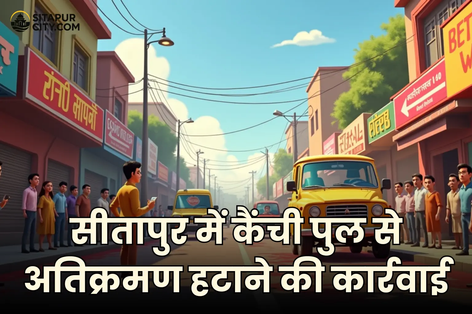 illegal encroachment drive in sitapur