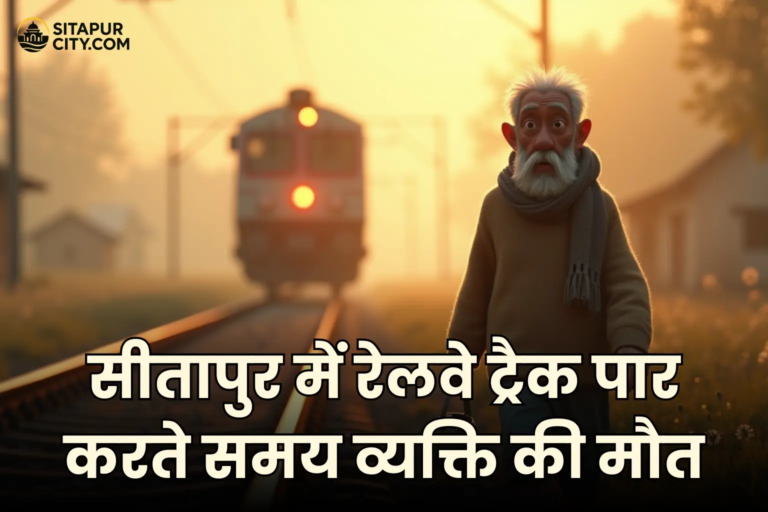 man dies after being hit by train in sitapur