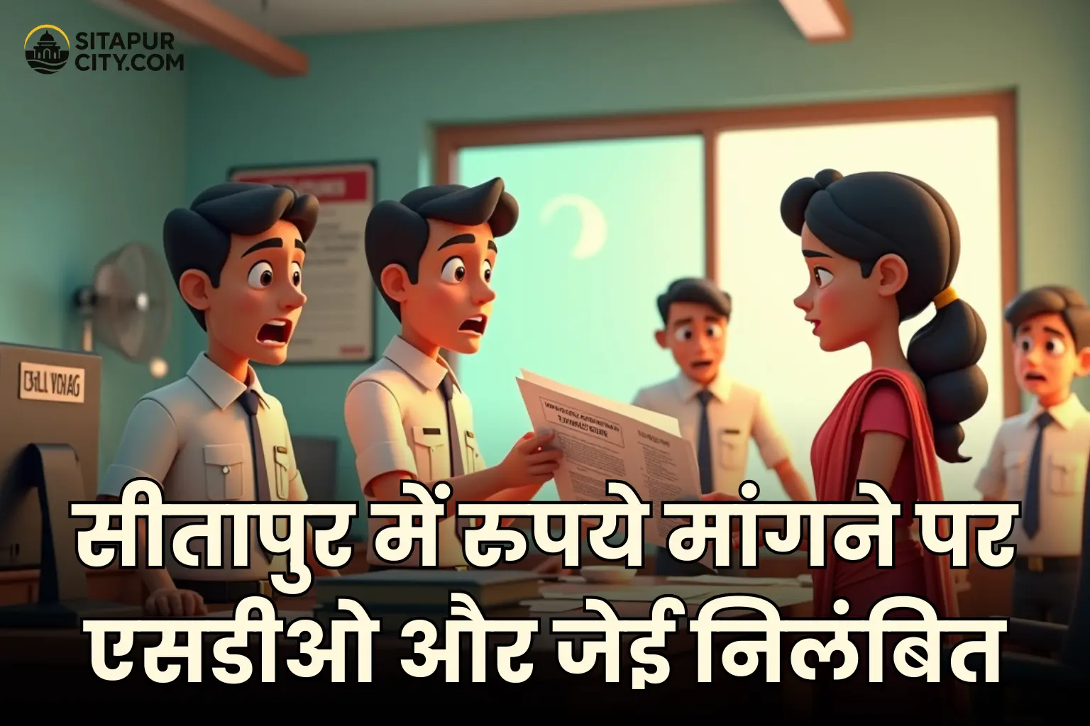 sdo je suspended for bribe in sitapur