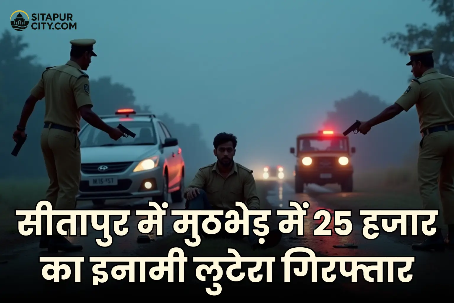 sitapur encounter arrested robber