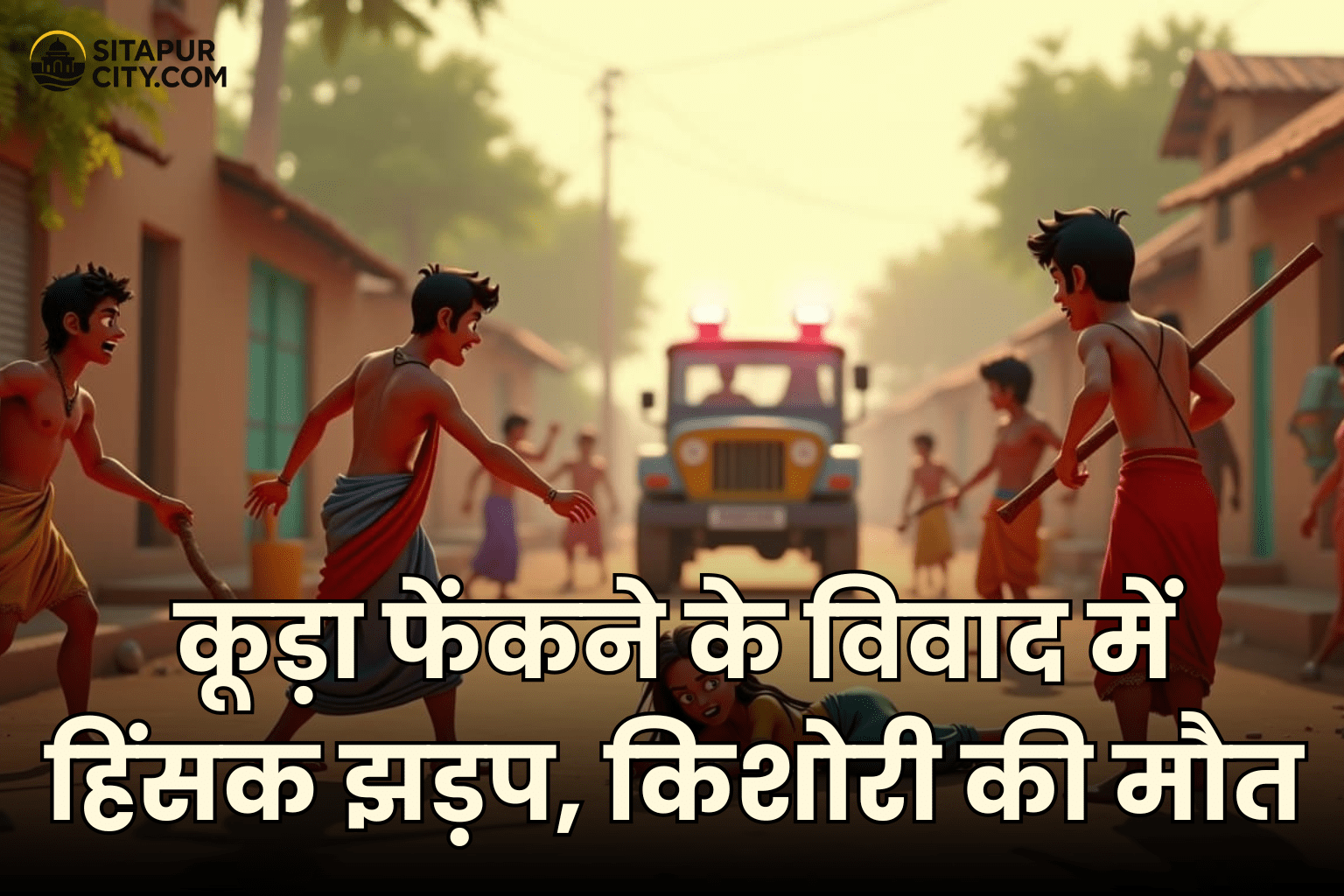 sitapur garbage dispute clash