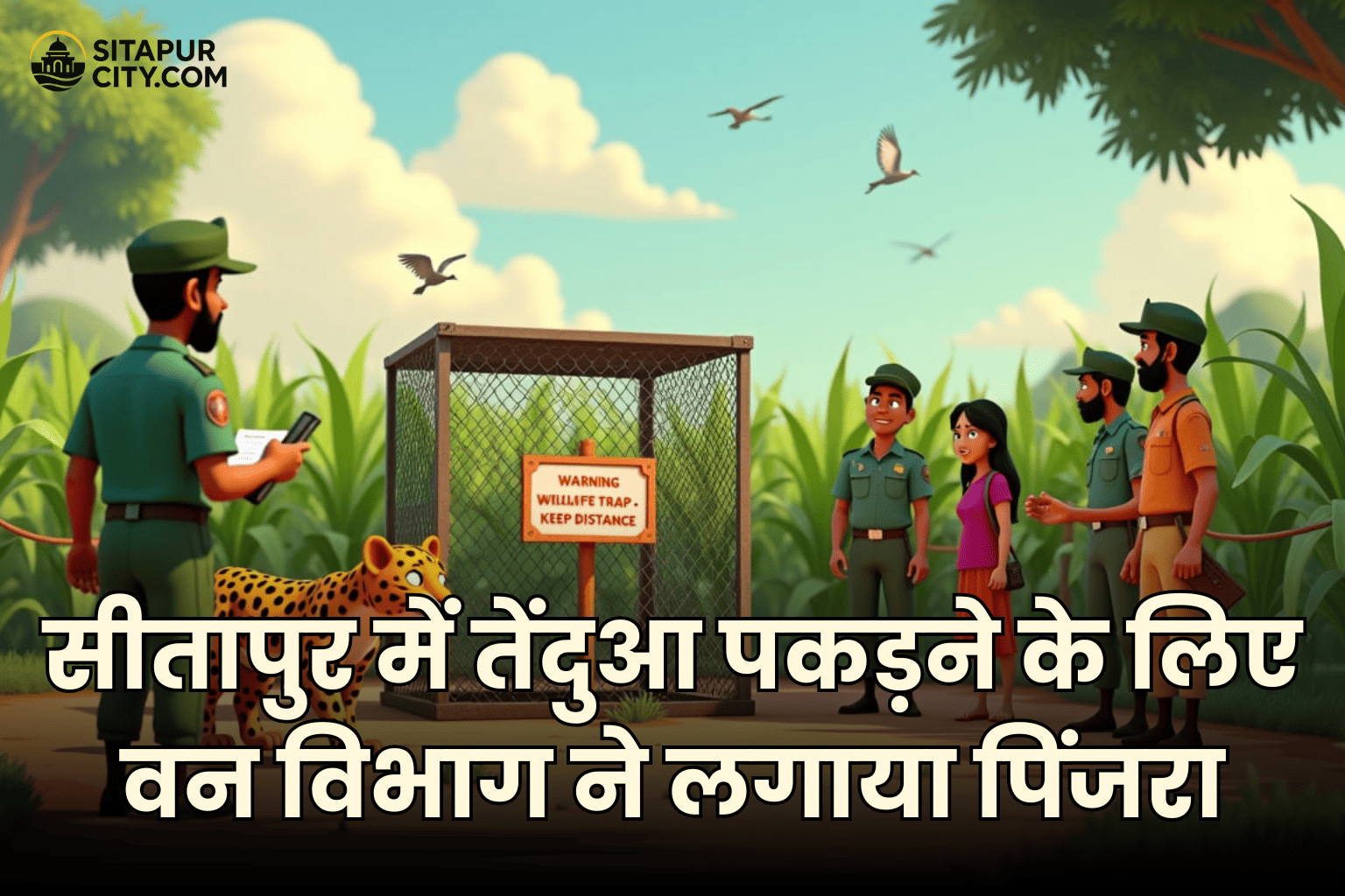 sitapur leopard trap setup