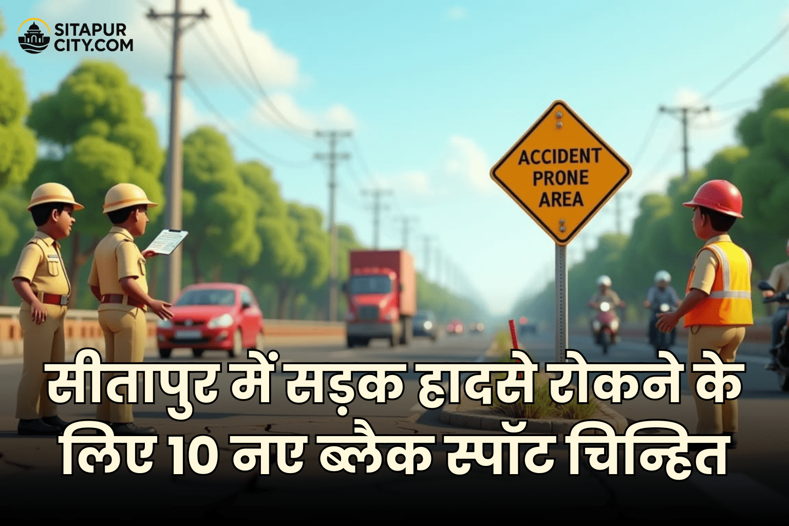 sitapur new black spots road safety