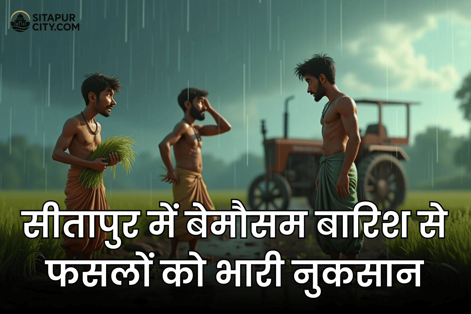 sitapur unseasonal rain crop damage