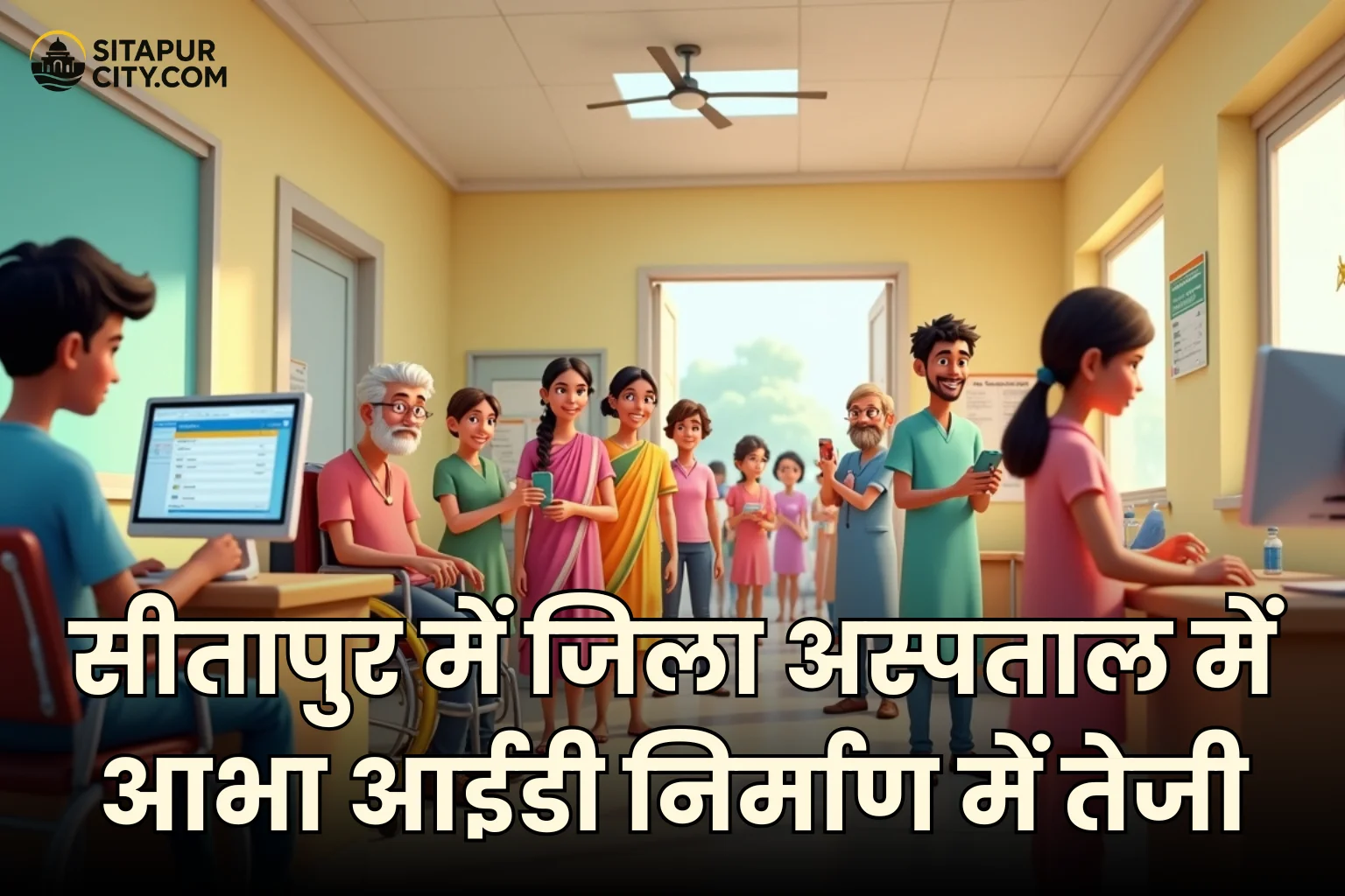 abha id generation district hospital sitapur