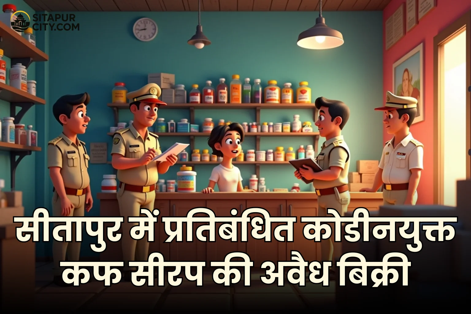 banned codeine cough syrup illegal sale sitapur