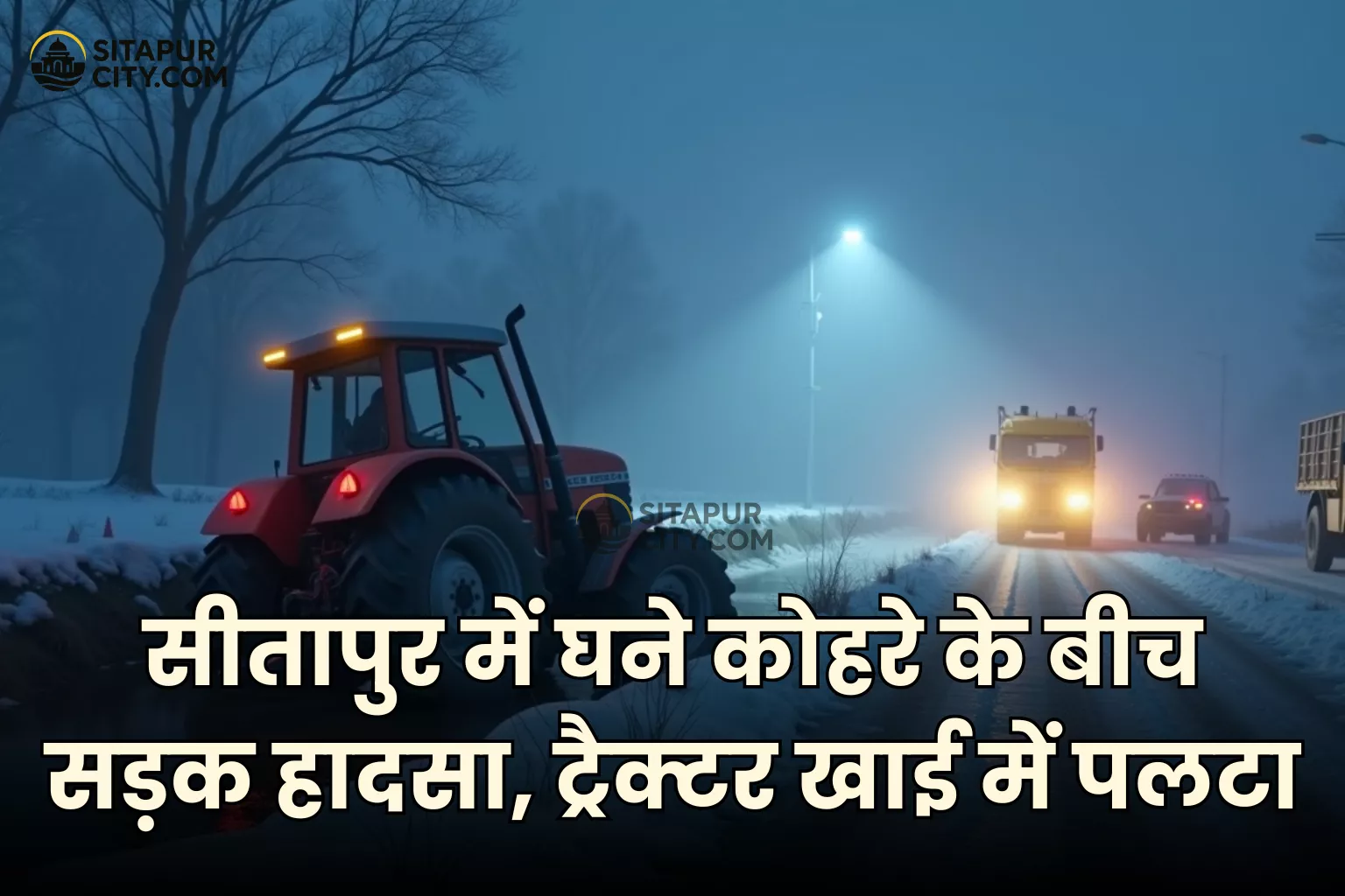 fog accident in sitapur