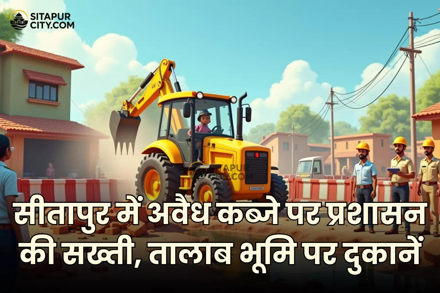 illegal encroachment demolition sitapur