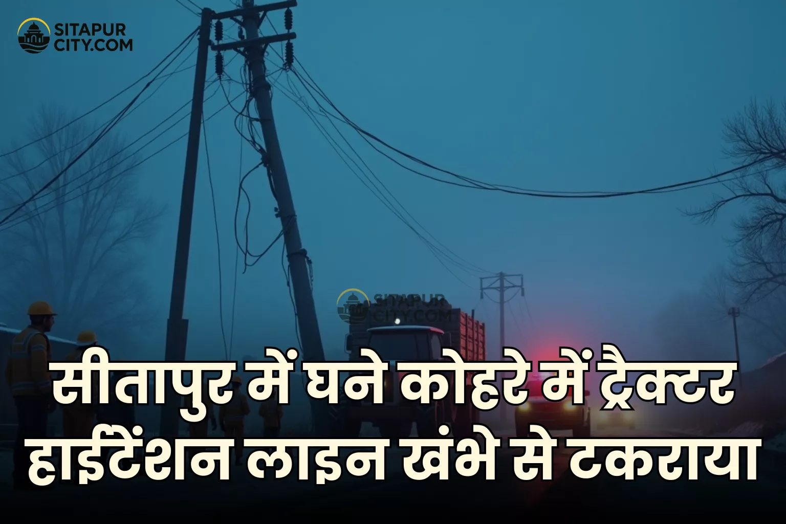 power outage sitapur fog accident