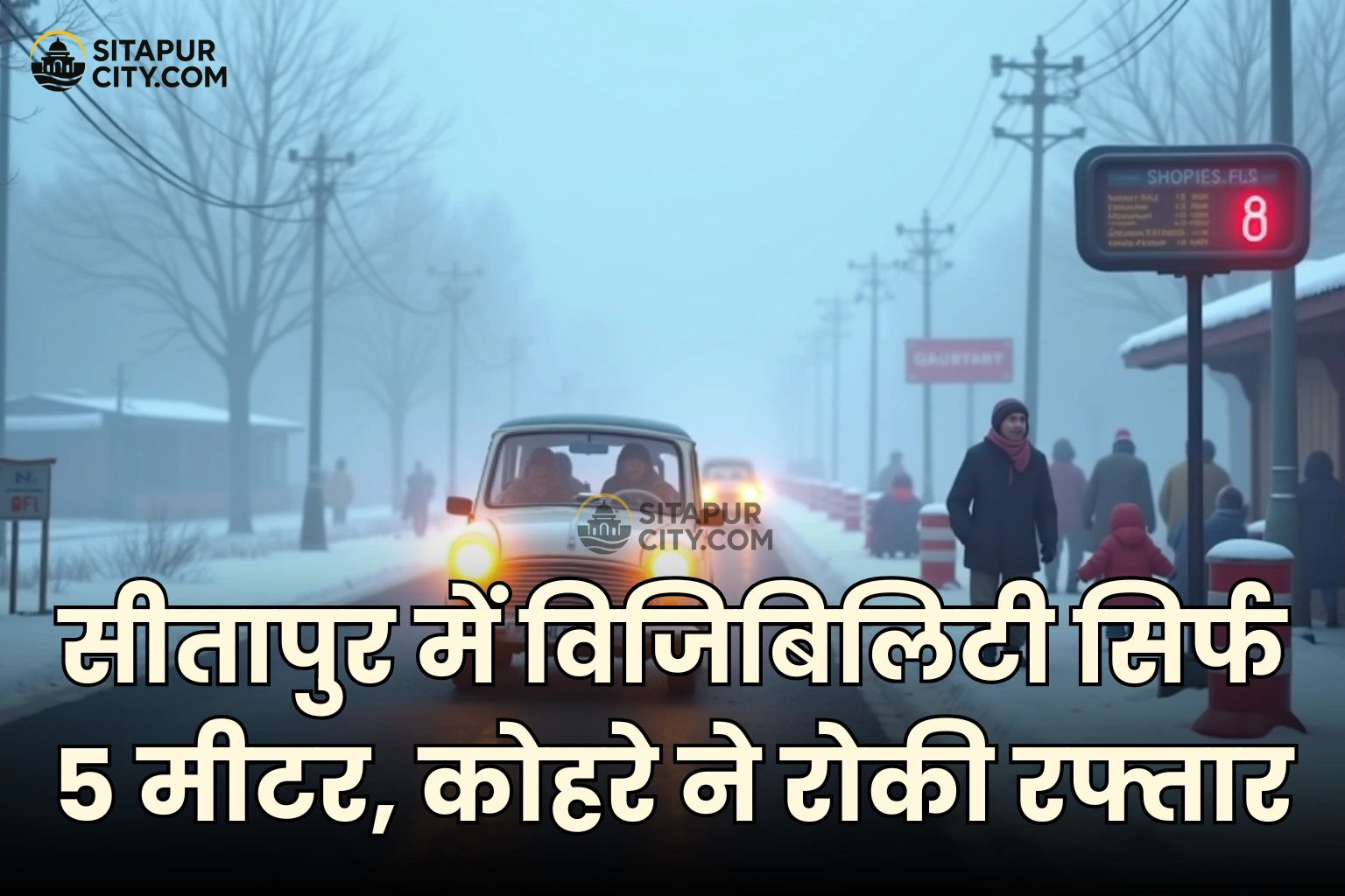 sitapur dense fog alert