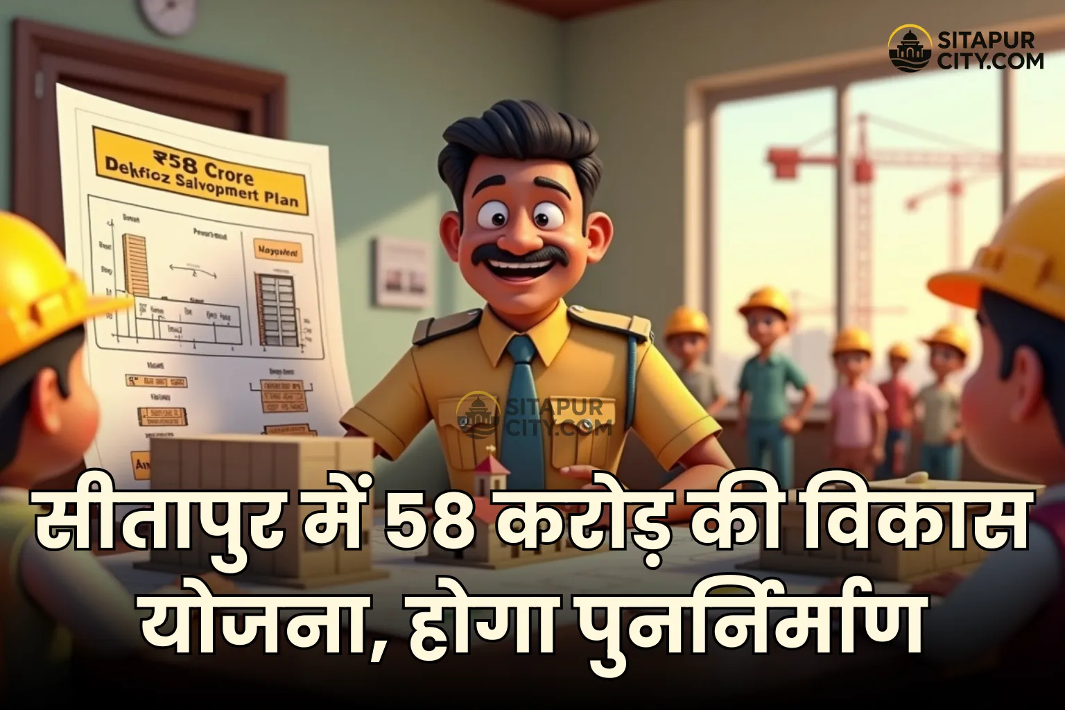 sitapur development plan 58 crore